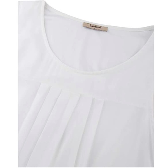 NWT flowing pleated chiffon overlay sleeveless - Picture 3 of 9
